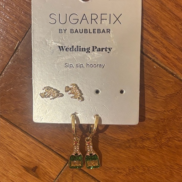 BaubleBar Gold Wedding Party Earrings-2 pairs - Picture 6 of 10